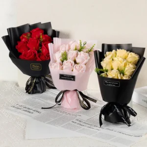 9 Heads Soap Flower Rose Bouquet Artificial Flower