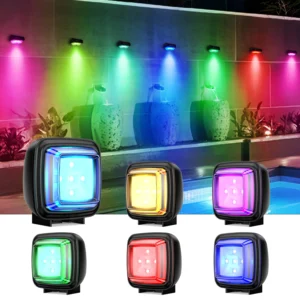 6/12 Pack Solar Fence Lights with 3 Modes