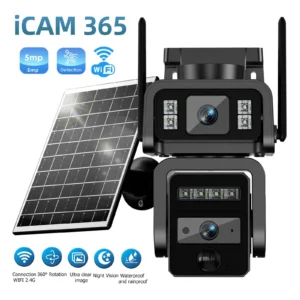 Dual Lens Solar Camera WIFI Security