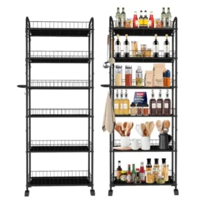 6 Tier Slim Rolling Storage Cart